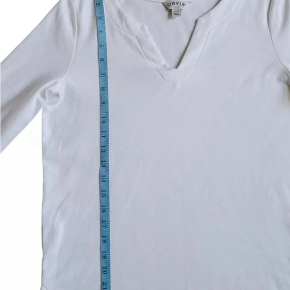 Orvis Womens’ Pima Cotton ¾ Sleeve Split Neck Top - Picture 8 of 11
